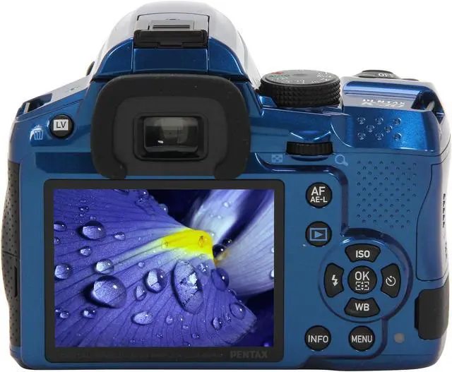 Alt view image 4 of 9 - PENTAX K-30 Lens Kit (15758) Blue 16.3 MP Digital SLR with 18-55mm Lens