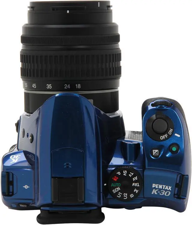 Alt view image 7 of 9 - PENTAX K-30 Lens Kit (15758) Blue 16.3 MP Digital SLR with 18-55mm Lens