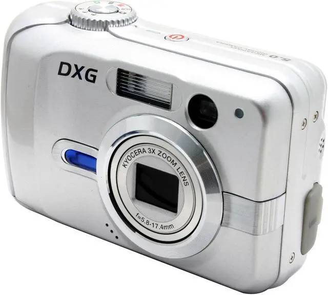 Alt view image 2 of 10 - DXG DXG503 Silver 5.1 MP 3X Optical Zoom Digital Camera