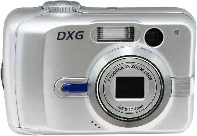 Alt view image 3 of 10 - DXG DXG503 Silver 5.1 MP 3X Optical Zoom Digital Camera