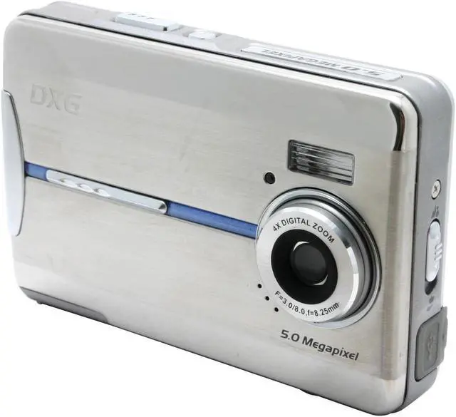 Alt view image 2 of 10 - DXG DXG552 Silver 5.1 MP Digital Camera