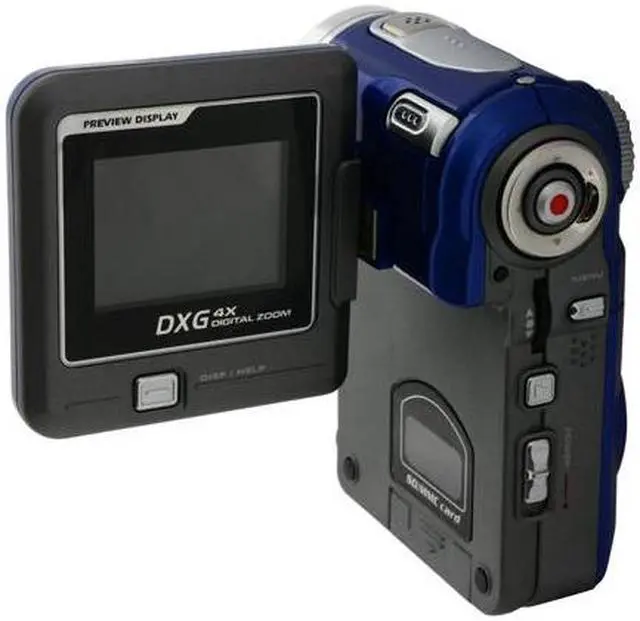 Alt view image 5 of 11 - DXG DXG-305V Blue 1/2" CMOS 1.5" 85K LCD HDD/Flash Memory Camcorder