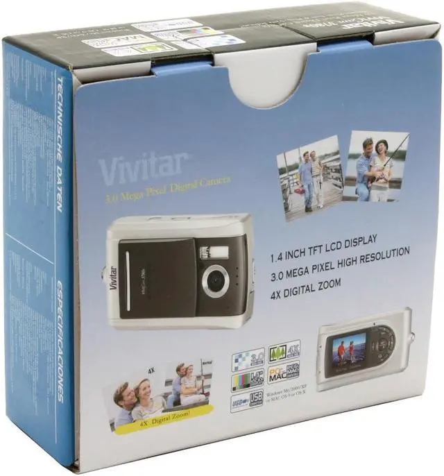 Alt view image 9 of 9 - Vivitar 3780s Silver 3 MP Digital Camera