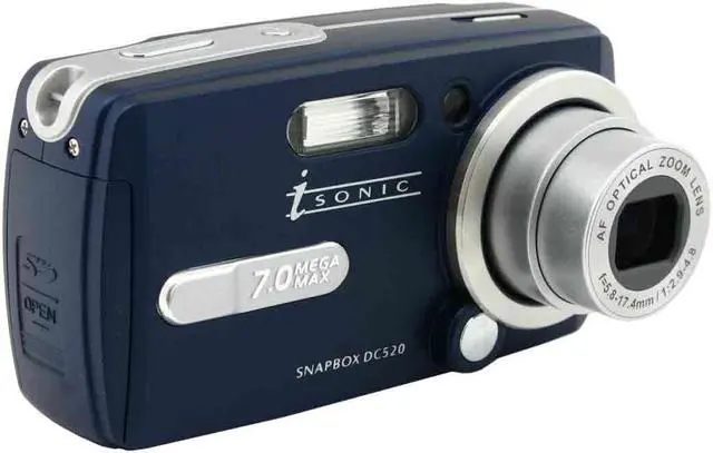 Alt view image 2 of 9 - iSONIC SnapBox DC520 Dark Blue 5.19 MP 3X Optical Zoom Digital Camera