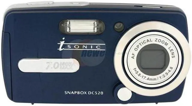 Main image of iSONIC SnapBox DC520 Dark Blue 5.19 MP 3X Optical Zoom Digital Camera