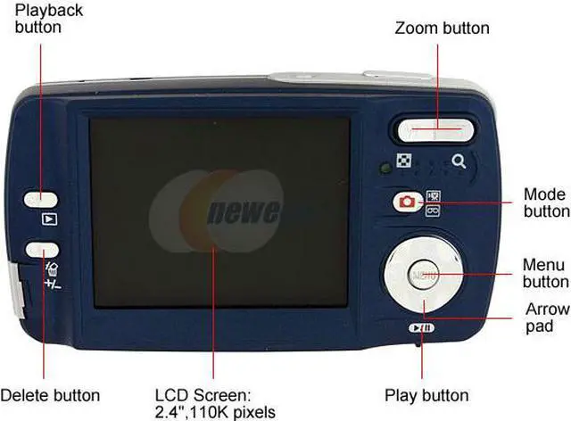 Alt view image 4 of 9 - iSONIC SnapBox DC520 Dark Blue 5.19 MP 3X Optical Zoom Digital Camera