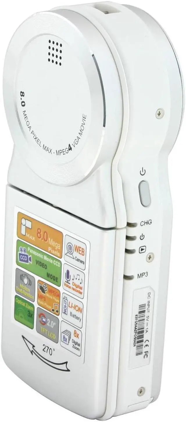 Alt view image 8 of 14 - iSONIC SNAPBOX M1 Silver 5.3MP 3X Optical Zoom Digital Camera MP3 PLAYER