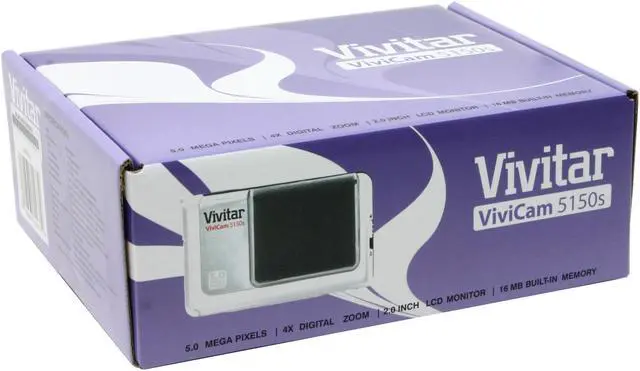 Alt view image 9 of 9 - Vivitar 5150s Silver 5.0 MP Digital Camera & PC-Cam