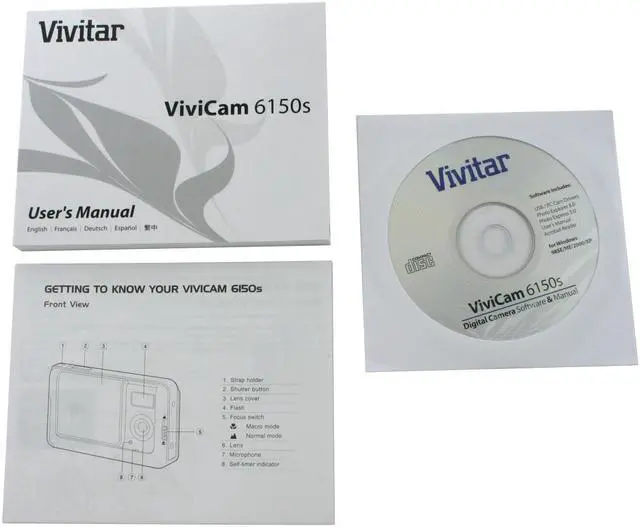Alt view image 6 of 8 - Vivitar 6150s Silver 6.0 MP Digital Camera