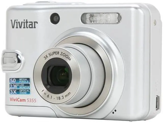 Main image of Vivitar ViviCam 5355 Silver 5.0 MP 3X Optical Zoom Digital Camera