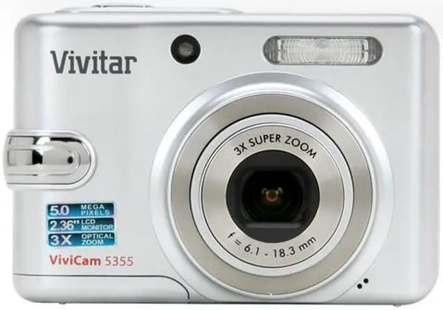 Alt view image 8 of 11 - Vivitar ViviCam 5355 Silver 5.0 MP 3X Optical Zoom Digital Camera