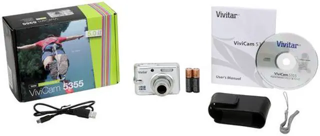 Alt view image 11 of 11 - Vivitar ViviCam 5355 Silver 5.0 MP 3X Optical Zoom Digital Camera