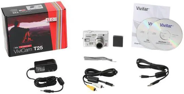 Alt view image 11 of 11 - Vivitar ViviCam T25 Silver 12 MP 3X Optical Zoom Digital Camera