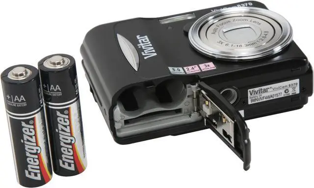 Alt view image 10 of 11 - Vivitar Vivicam 8370 Black 8.0 MP 3X Optical Zoom Digital Camera