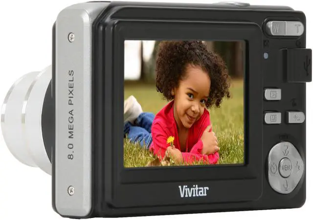 Alt view image 4 of 11 - Vivitar Vivicam 8370 Black 8.0 MP 3X Optical Zoom Digital Camera