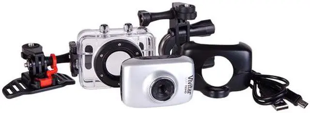 Alt view image 17 of 19 - Vivitar DVR783HD-SIL-WM 5.1MP Action Camcorder 720p Silver