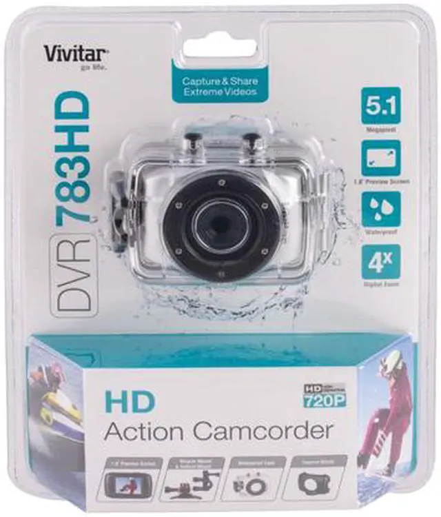 Alt view image 18 of 19 - Vivitar DVR783HD-SIL-WM 5.1MP Action Camcorder 720p Silver
