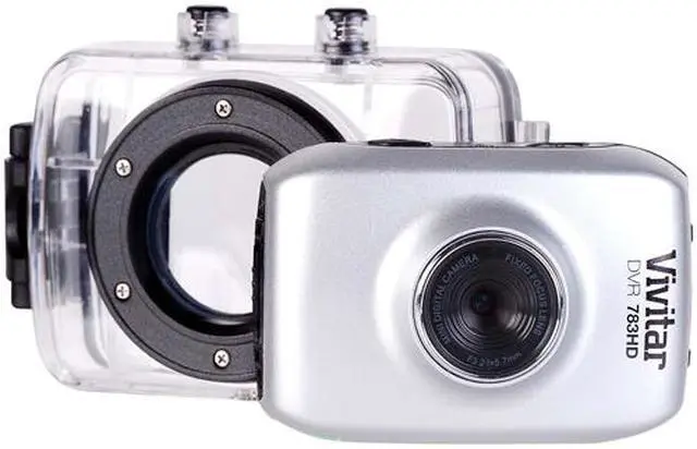 Alt view image 8 of 19 - Vivitar DVR783HD-SIL-WM 5.1MP Action Camcorder 720p Silver