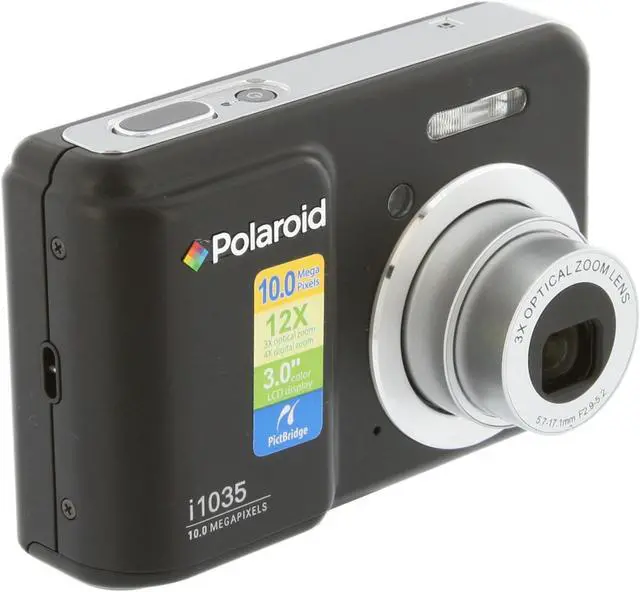 Alt view image 7 of 12 - Polaroid CIA 1035F Black 10.0 MP 3X Optical Zoom Digital Camera