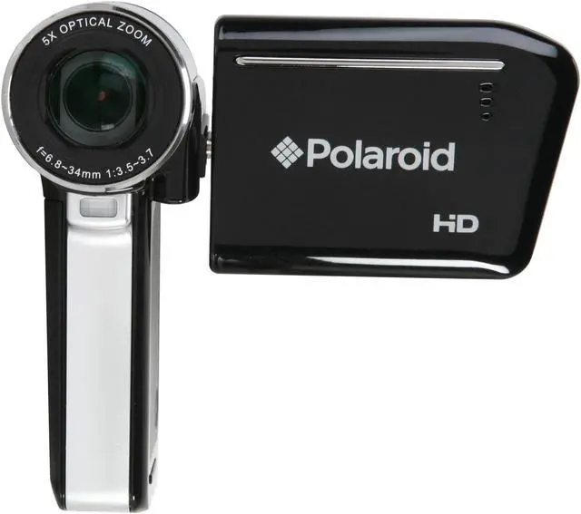 Alt view image 2 of 9 - Polaroid DVG-1080P Black/Silver 5.0 MP CMOS 2.5" LCD 5x Optical HD Camcorder