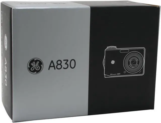 Alt view image 12 of 12 - GE A830 Black 8.0 MP 3X Optical Zoom Digital Camera