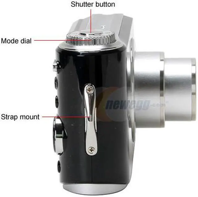 Alt view image 4 of 12 - GE A830 Black 8.0 MP 3X Optical Zoom Digital Camera