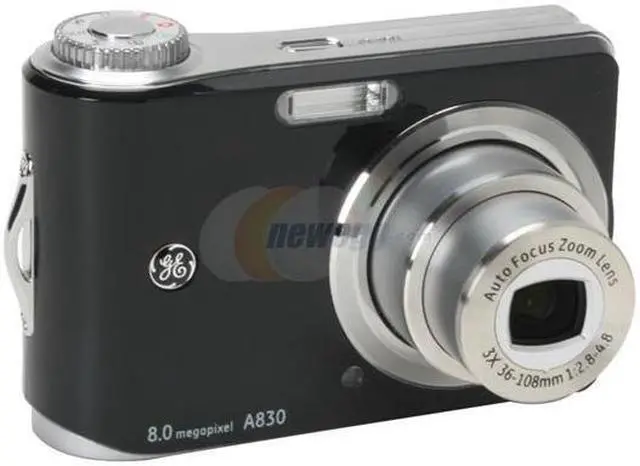 Main image of GE A830 Black 8.0 MP 3X Optical Zoom Digital Camera