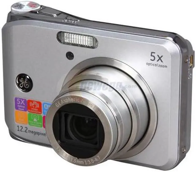 Main image of GE A1250 Silver 10.1 MP 5X Optical Zoom Digital Camera