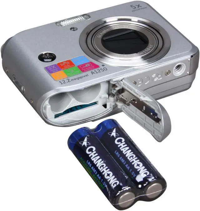 Alt view image 7 of 8 - GE A1250 Silver 10.1 MP 5X Optical Zoom Digital Camera