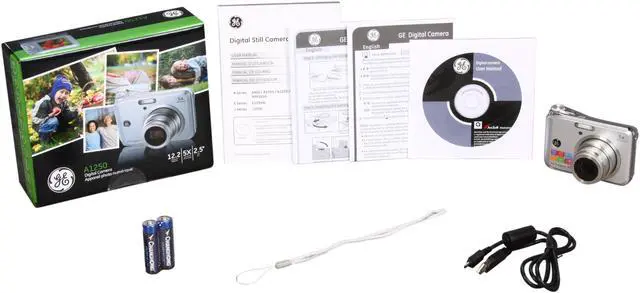 Alt view image 8 of 8 - GE A1250 Silver 10.1 MP 5X Optical Zoom Digital Camera