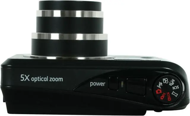 Alt view image 6 of 8 - GE A1455 Black 14.1 MP 5X Optical Zoom Digital Camera