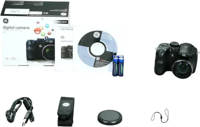 Alt view image 9 of 9 - GE X5 Black 14.1 MP 15X Optical Zoom Digital Camera