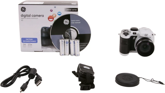 Open Box: GE X5-WH/B White 14.1 MP 27mm Wide Angle Bridge Digital ...