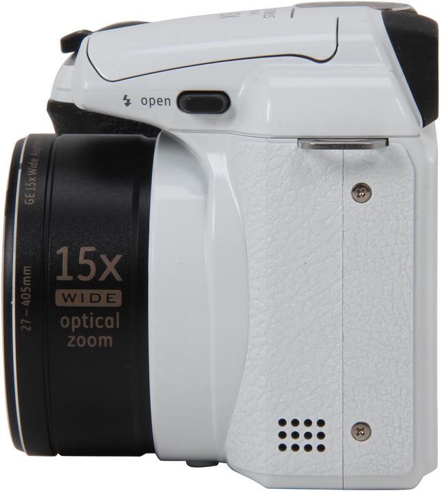 Alt view image 5 of 9 - GE Power Pro X500-WH 16 MP with 15 x Optical Zoom Digital Camera