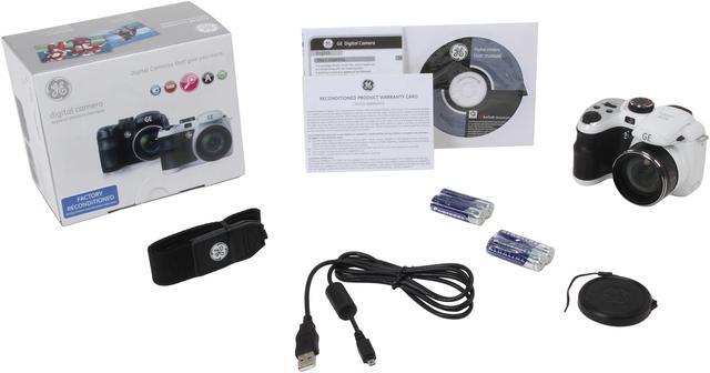 Alt view image 9 of 9 - GE Power Pro X500-WH 16 MP with 15 x Optical Zoom Digital Camera