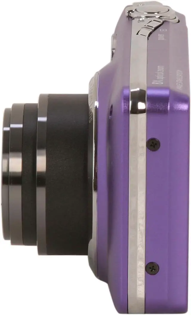 Alt view image 5 of 8 - GE E1680W Purple 16 MP 8X Optical Zoom 28mm Wide Angle Digital Camera HDTV Output