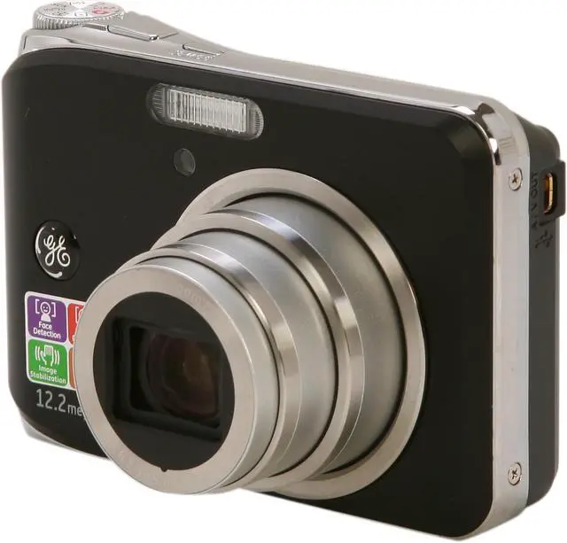 Main image of GE W1200 Black 12.2 MP 3X Optical Zoom Digital Camera
