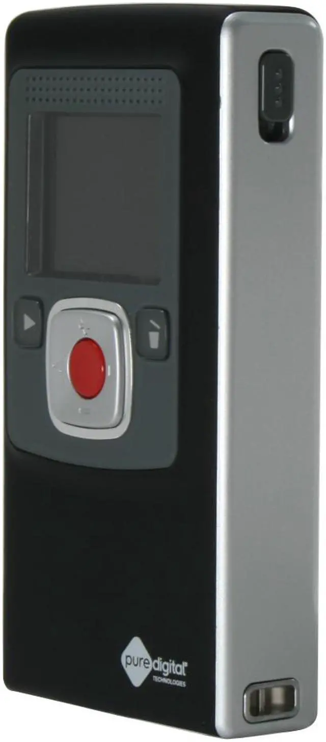 Alt view image 5 of 13 - Flip video Ultra Black 1/4" VGA CMOS sensor 1.5" 70K LCD Smooth multi-step 2X Camcorder