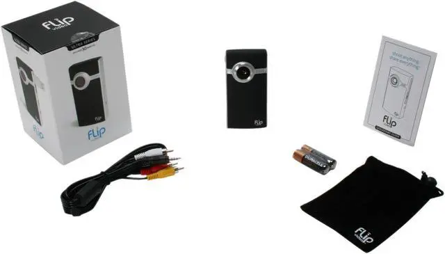 Alt view image 13 of 13 - Flip video Ultra Black 1/4" VGA CMOS sensor 1.5" 70K LCD Smooth multi-step 2X Camcorder