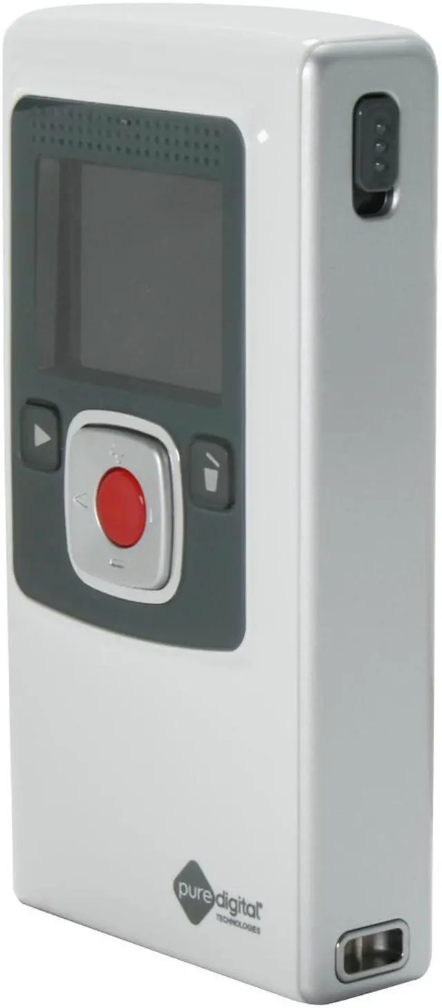 Alt view image 5 of 12 - Pure Digital Flip Video Ultra Series F230W 1/4" VGA CMOS 30 minutes 1GB White Digital Camcorder