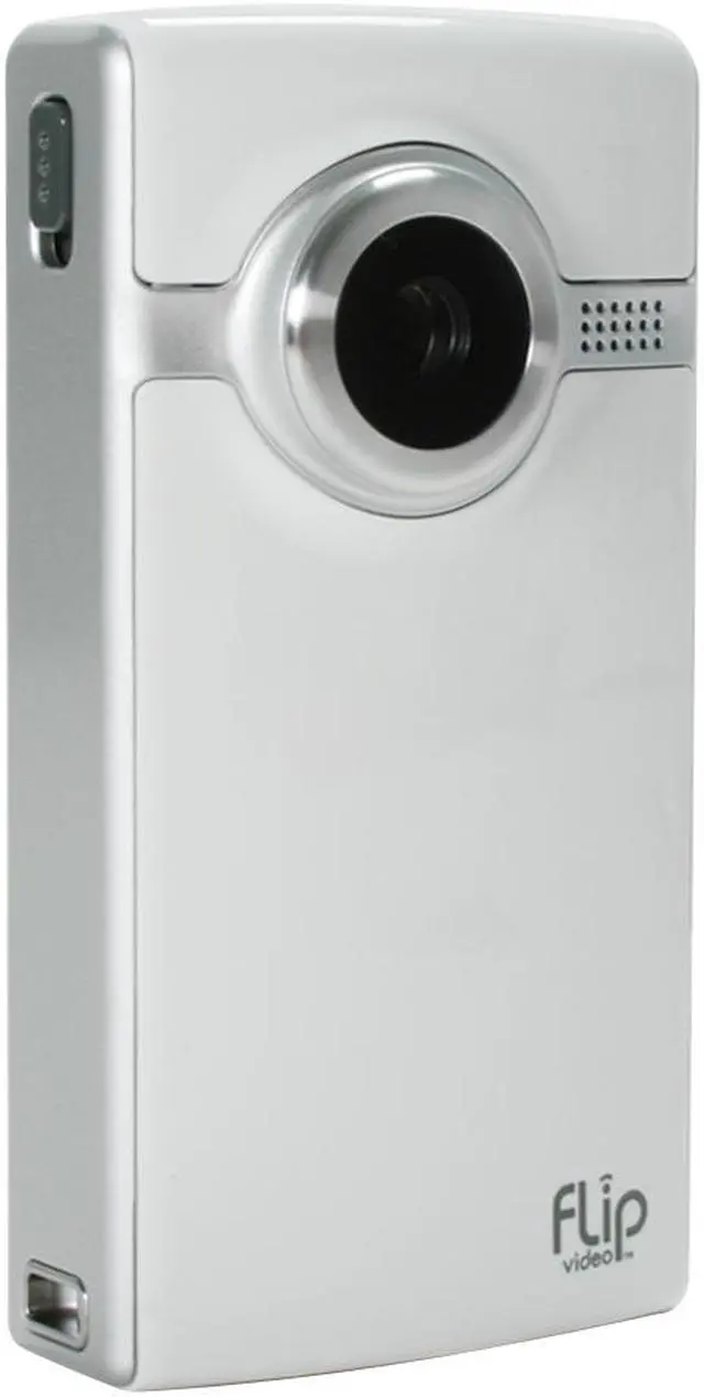 Alt view image 7 of 12 - Pure Digital Flip Video Ultra Series F230W 1/4" VGA CMOS 30 minutes 1GB White Digital Camcorder