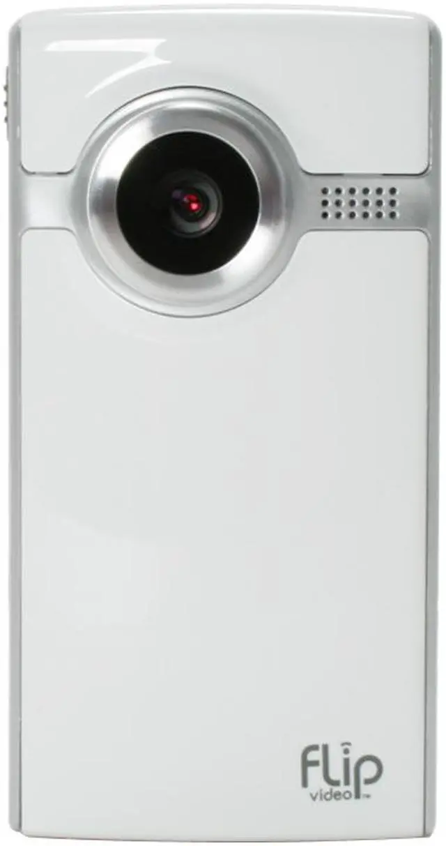 Alt view image 8 of 12 - Pure Digital Flip Video Ultra Series F230W 1/4" VGA CMOS 30 minutes 1GB White Digital Camcorder