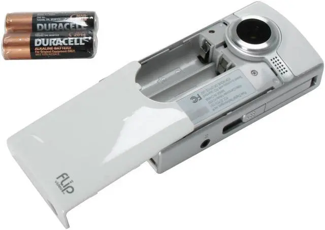 Alt view image 11 of 12 - Pure Digital Flip Video Ultra Series F230W 1/4" VGA CMOS 30 minutes 1GB White Digital Camcorder