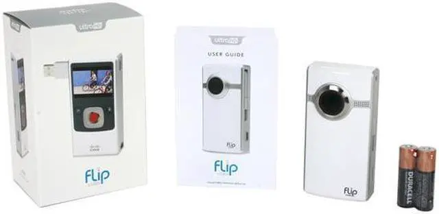 Alt view image 2 of 2 - Flip video U260W-CA White 1.6 MP CMOS 2.0" LCD 2x Digital HD Pocket Camcorder