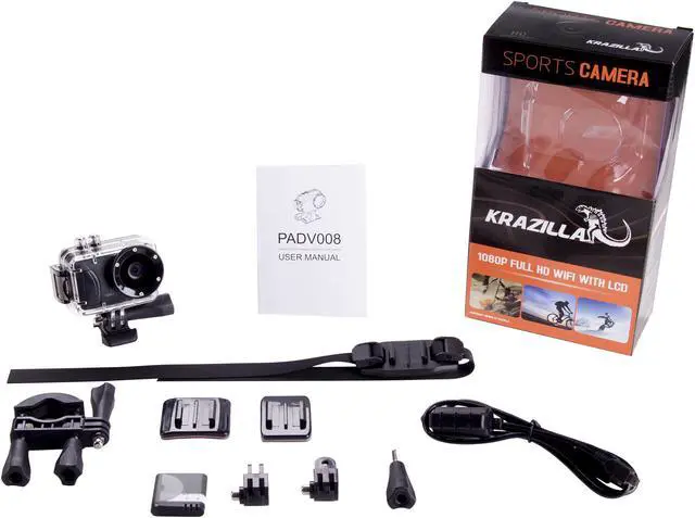 Alt view image 15 of 15 - Krazilla KZV0008 1080P HD Built-in WiFi 1.8" LCD Action Camera