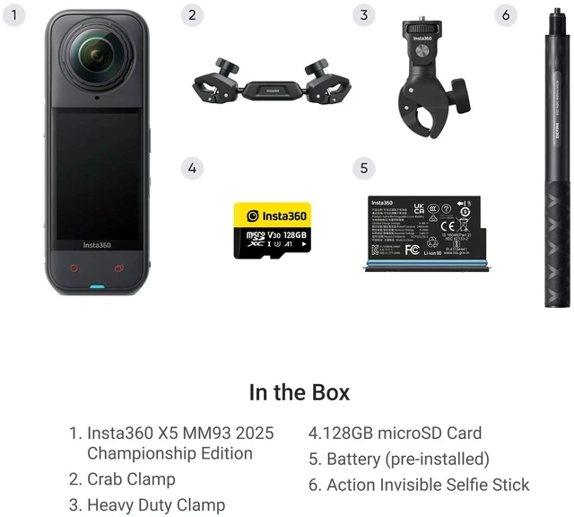 Alt view image 2 of 5 - Insta360 X5 - MM93 2025 Championship Edition Bundle | CINSAAHA-X584