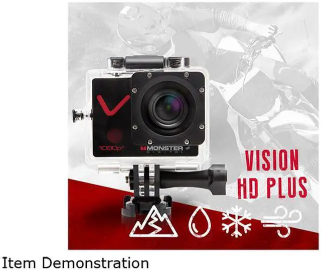 Alt view image 8 of 14 - Monster Digital Villain Action Camera - 1080p 30fps HD Video with 32GB micro SD and 16 Accessories [CAMVA-1080p]