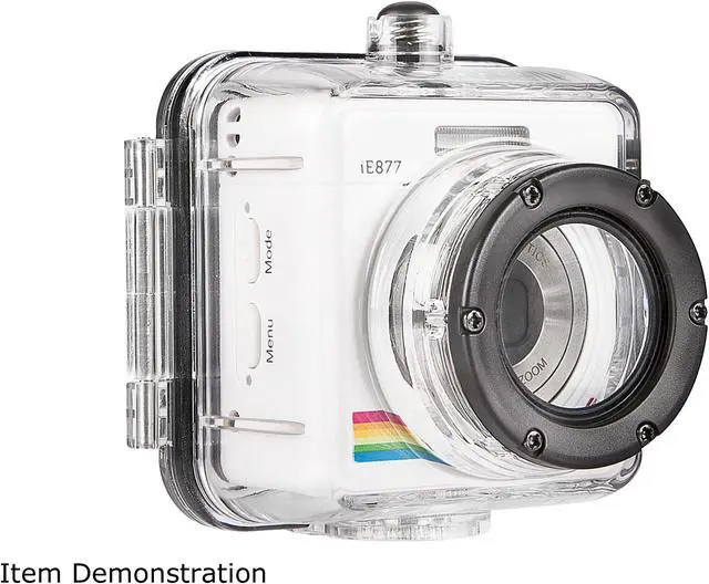 Alt view image 6 of 9 - Polaroid iZone Mini Zoom Camera/Camcorder 18.0 MP 2.0" Preview Screen - White