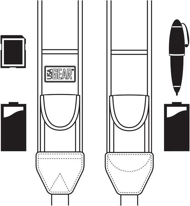 Alt view image 3 of 4 - Camera Strap Chest Harness with Southwest Neoprene and Accessory Pockets by USA GEAR - Works with Canon, Nikon, Fujifilm, Sony, Panasonic and More DSLR, Point & Shoot, Mirrorless Cameras