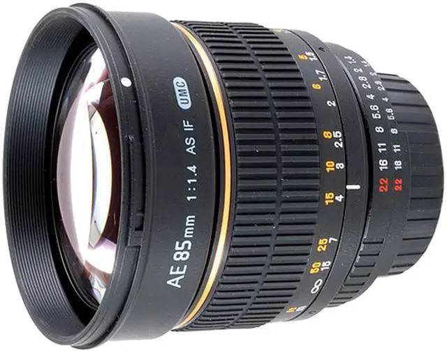 Main image of Rokinon 85MAFN SLR Lenses 85mm f/1.4 Aspherical Lens for Nikon DSLR Cameras w/Automatic Chip Black